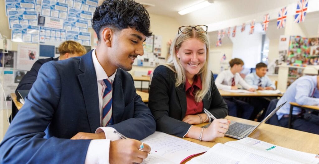 Wellingborough Sixth Form students in class